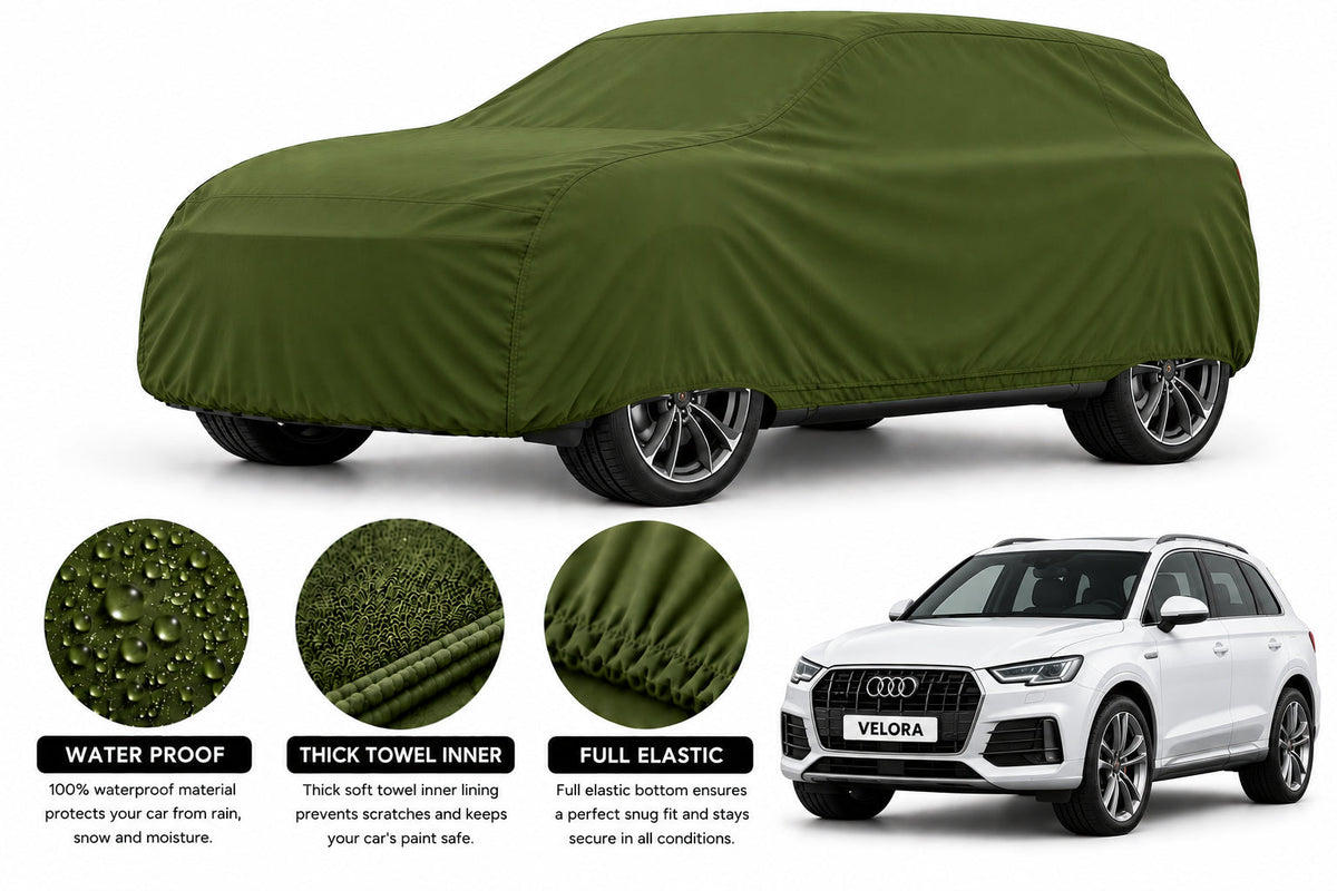 Audi Q7 car cover in Green — Veloura waterproof microfiber