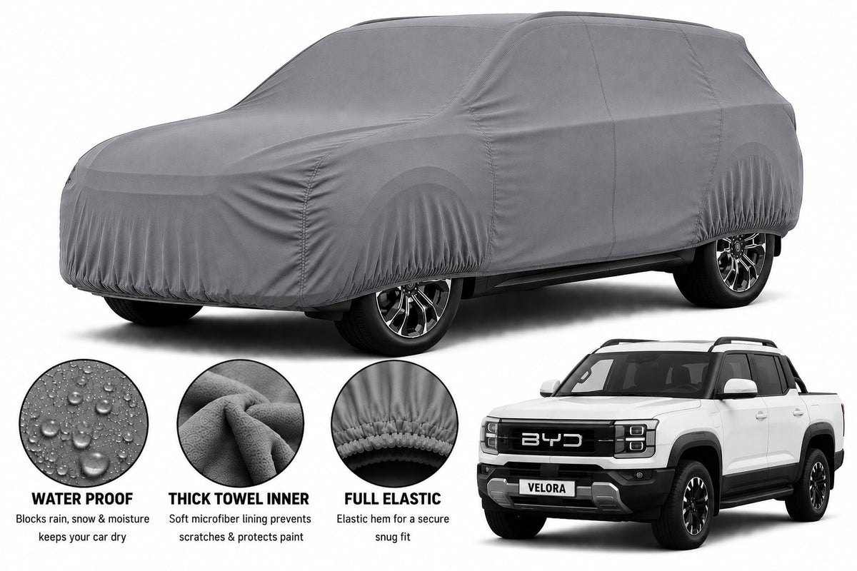 BYD SHARK 6 car cover in Grey — Veloura waterproof microfiber