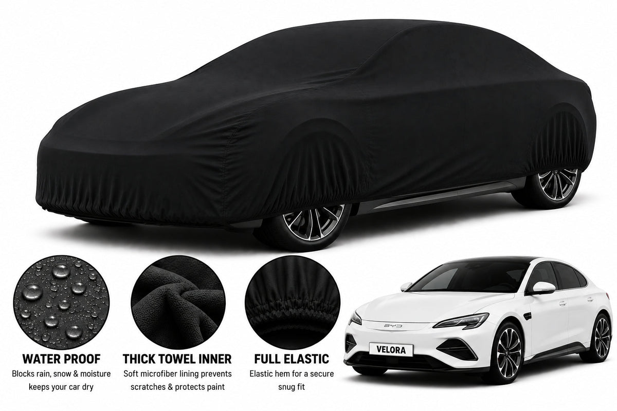 BYD Seal car cover in Black — Veloura waterproof microfiber