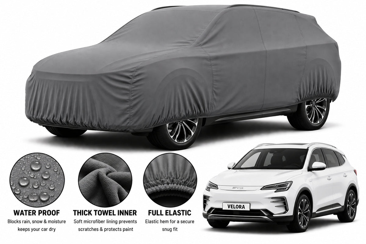 BYD Sealion 6 car cover in Grey — Veloura waterproof microfiber