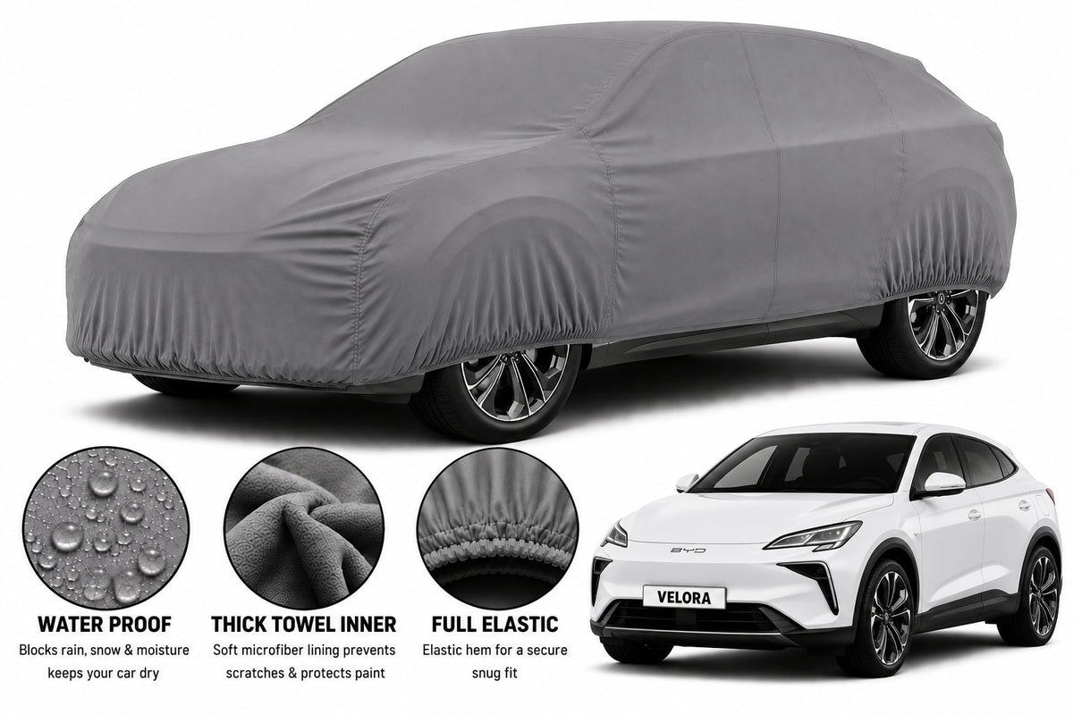 BYD Sealion 7 car cover in Grey — Veloura waterproof microfiber