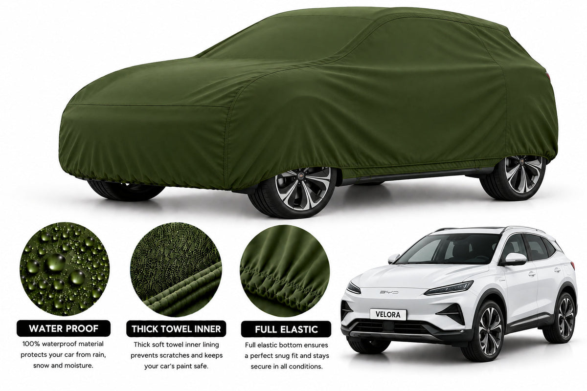 BYD Sealion 6 car cover in Green — Veloura waterproof microfiber