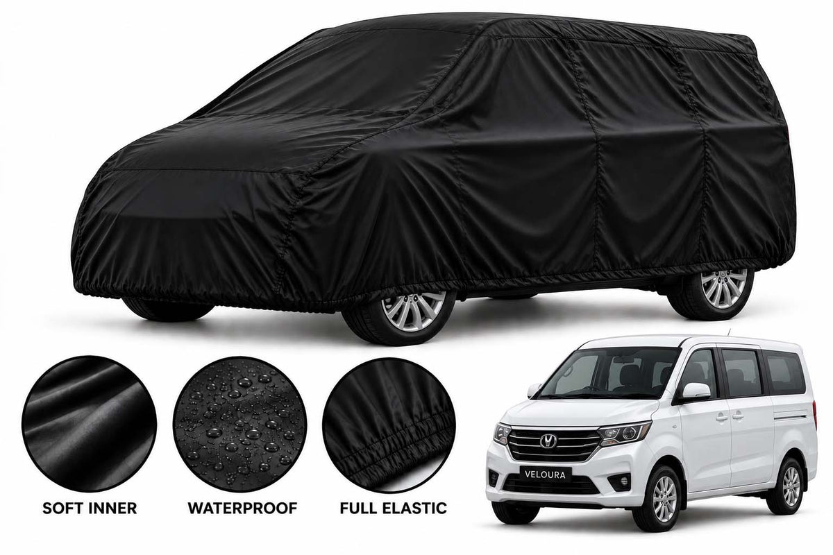 Changan Karvaan car cover in Black — Veloura waterproof parachute