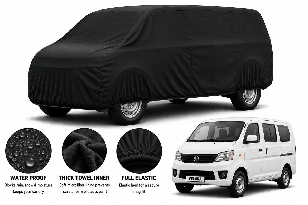 Changan Karvaan car cover in Black — Veloura waterproof microfiber