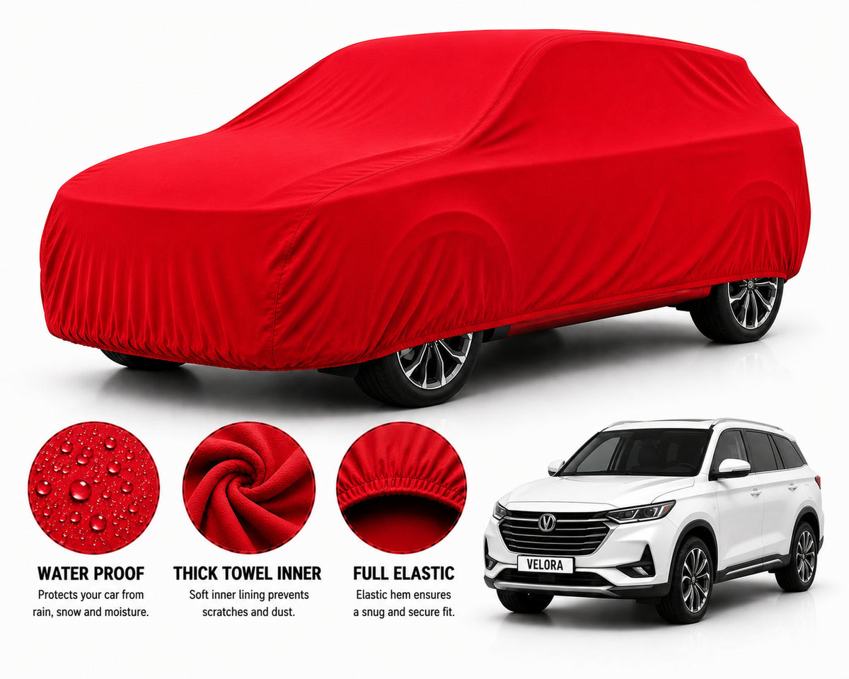 Changan Oshan X7 car cover in Red — Veloura waterproof microfiber