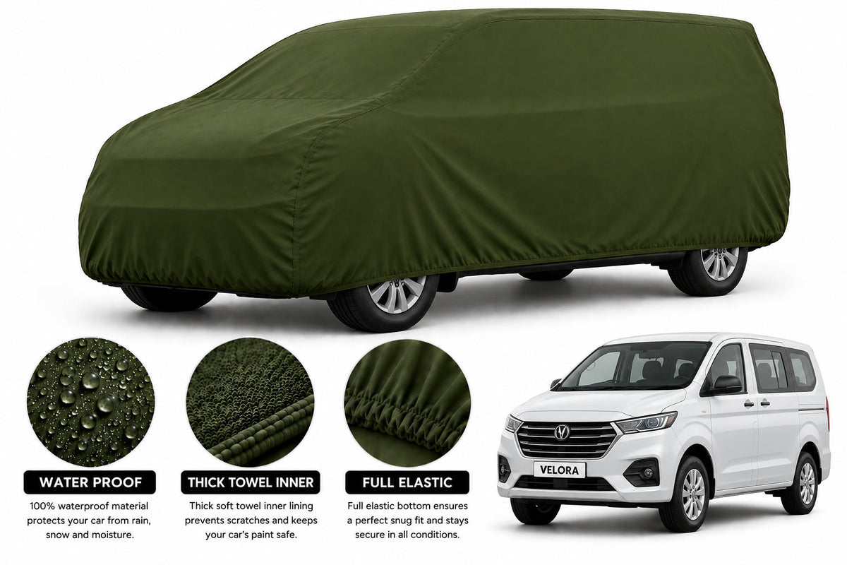 Changan Karvaan car cover in Green — Veloura waterproof microfiber