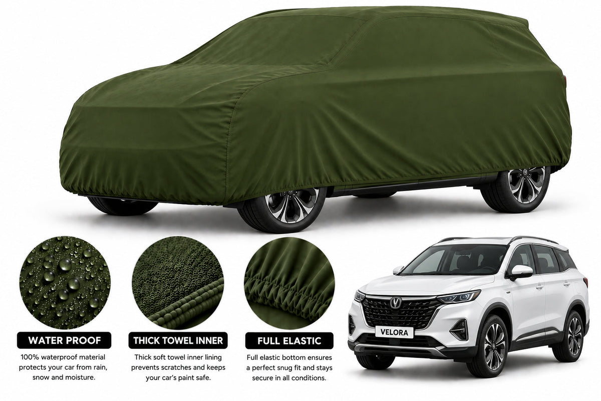 Changan Oshan X7 car cover in Green — Veloura waterproof microfiber