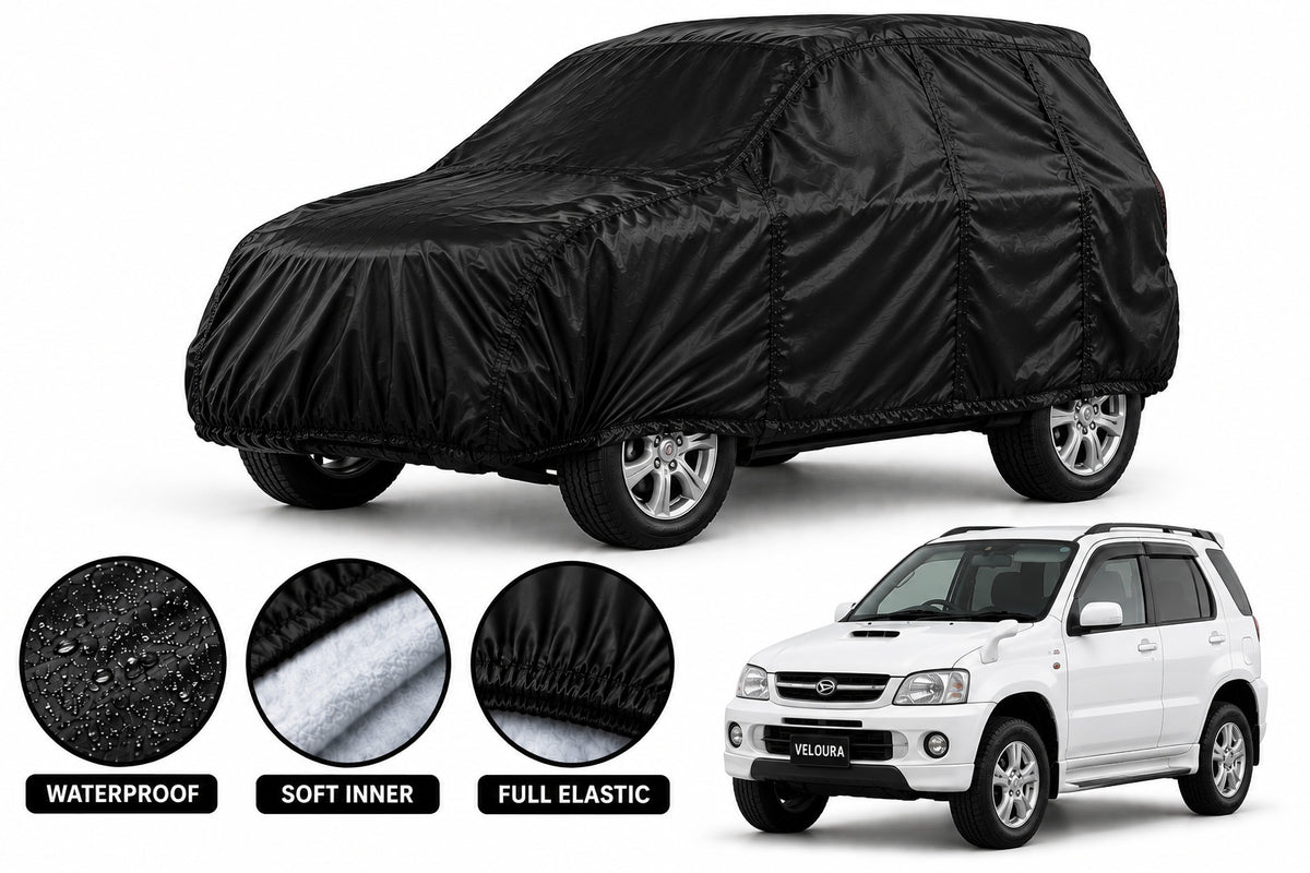 Daihatsu Terios car cover in Black — Veloura waterproof parachute