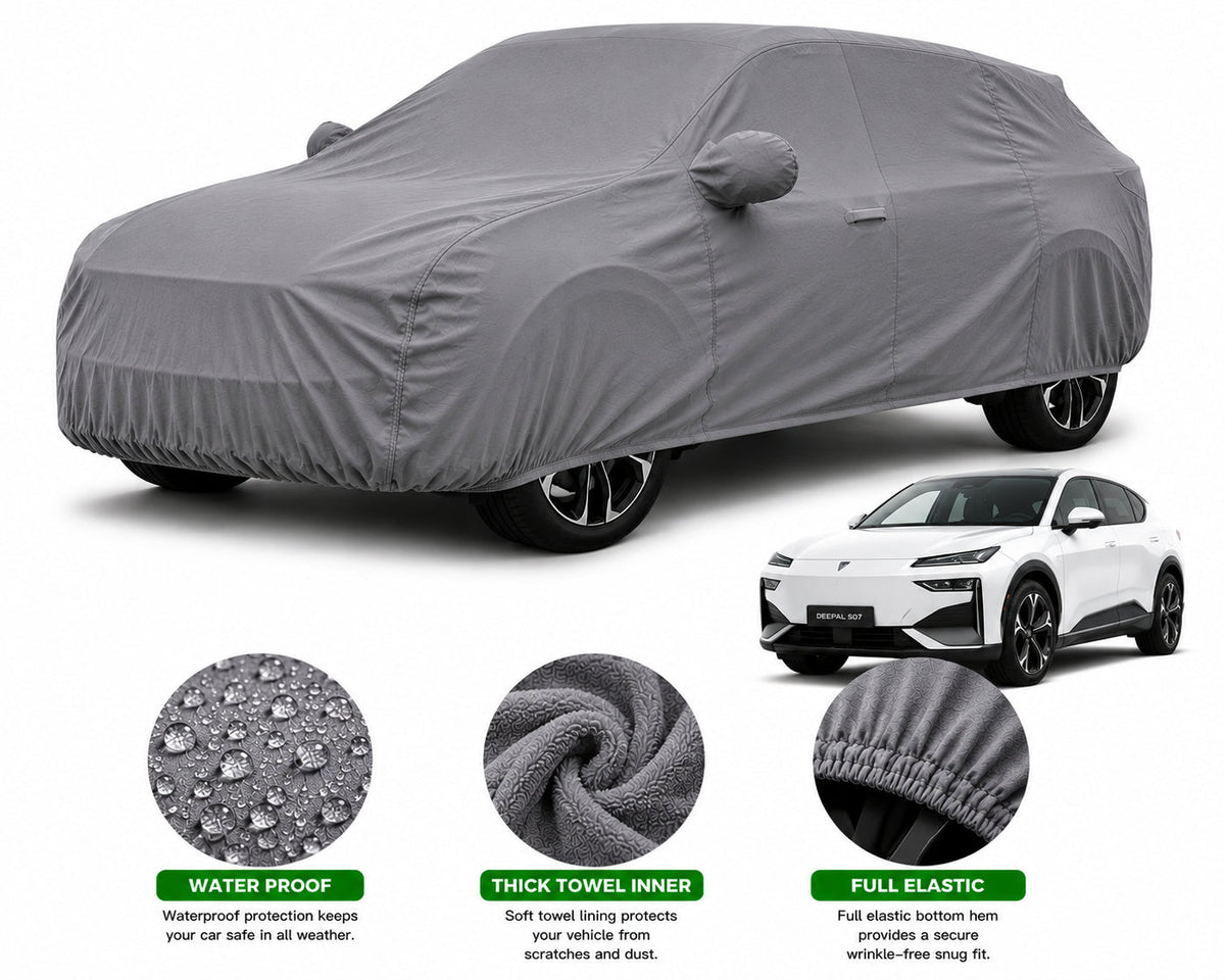 Deepal SO7 car cover in Grey — Veloura waterproof microfiber