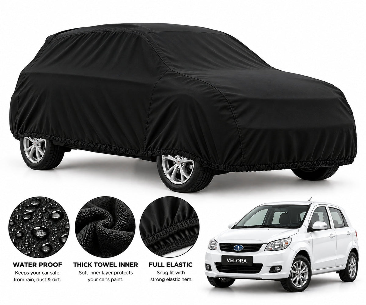 FAW V2 car cover in Black — Veloura waterproof microfiber