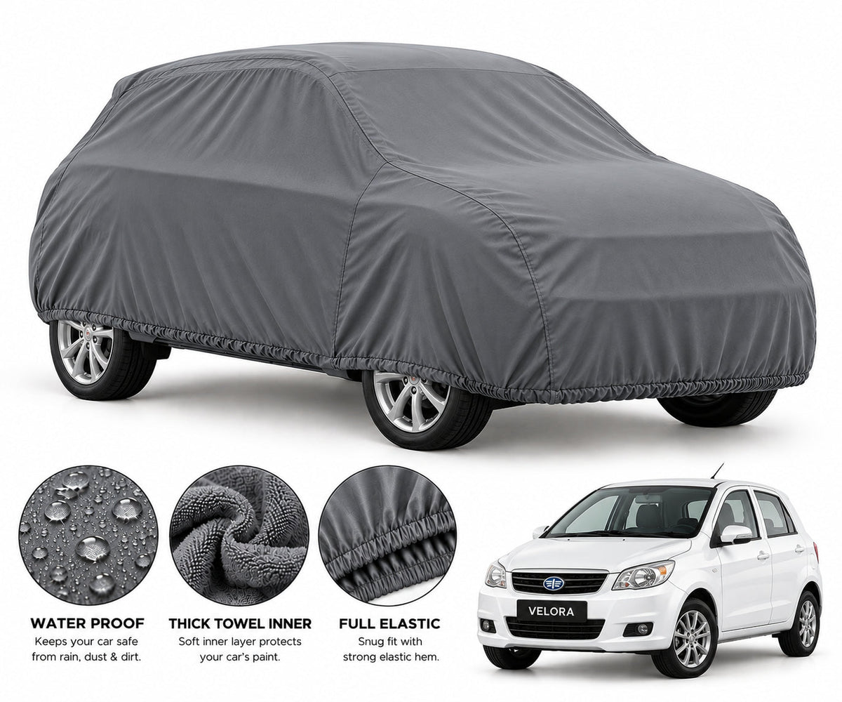 FAW V2 car cover in Grey — Veloura waterproof microfiber