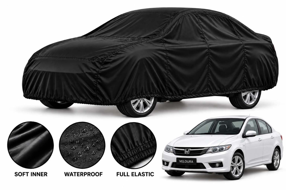 Honda City car cover in Black — Veloura waterproof parachute
