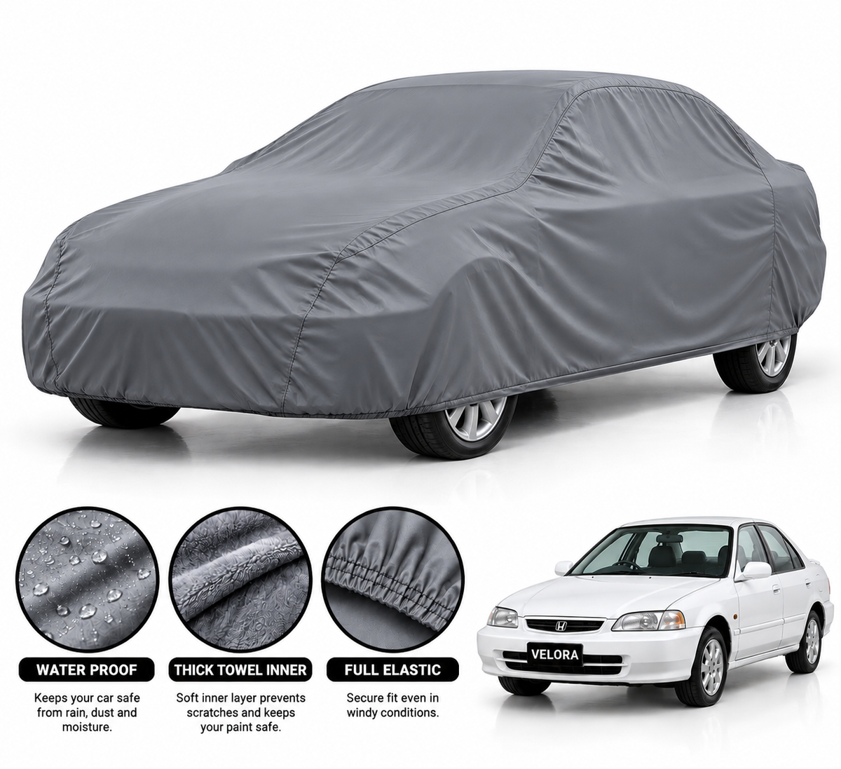 Honda City Microfiber Anti Scratch & Anti Swirls Water Resistant Top Cover | MODEL 1998
