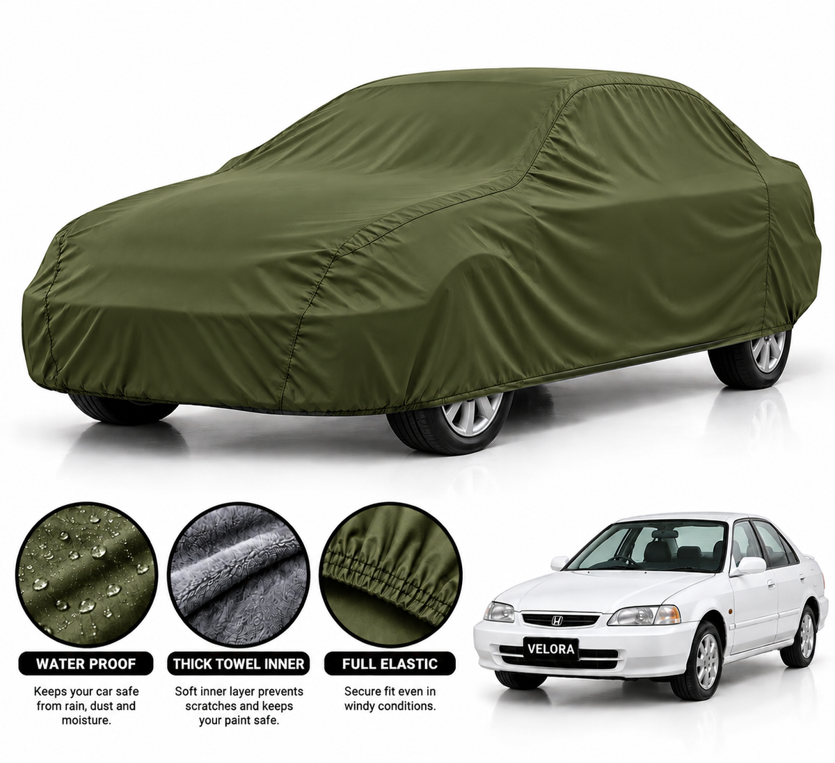 Honda City Microfiber Anti Scratch & Anti Swirls Water Resistant Top Cover | MODEL 1998