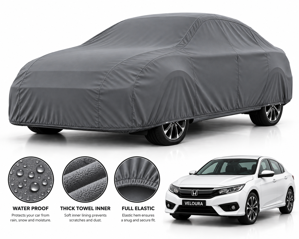 Honda Grande car cover in Grey — Veloura waterproof microfiber