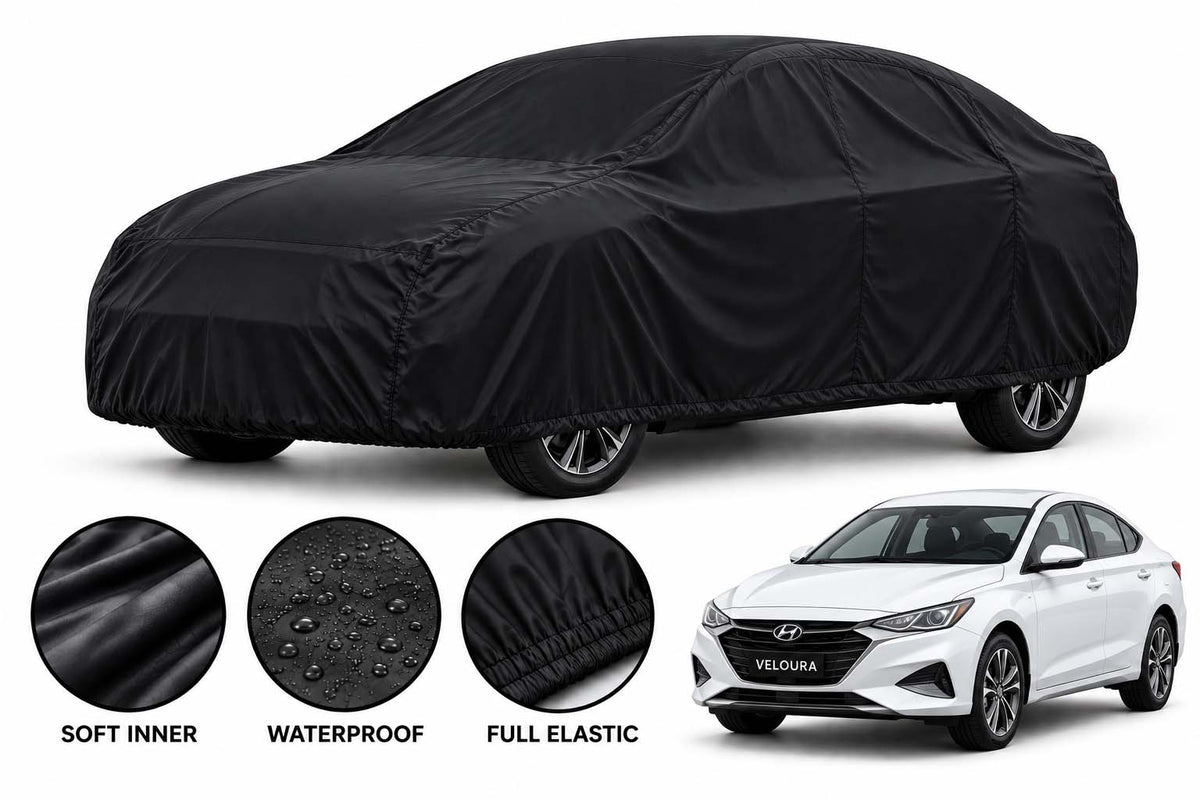 Hyundai Elantra car cover in Black — Veloura waterproof parachute