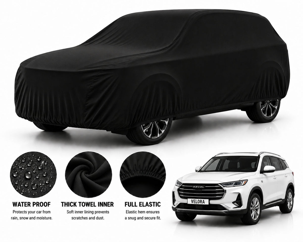 Haval Jolion car cover in Black — Veloura waterproof microfiber