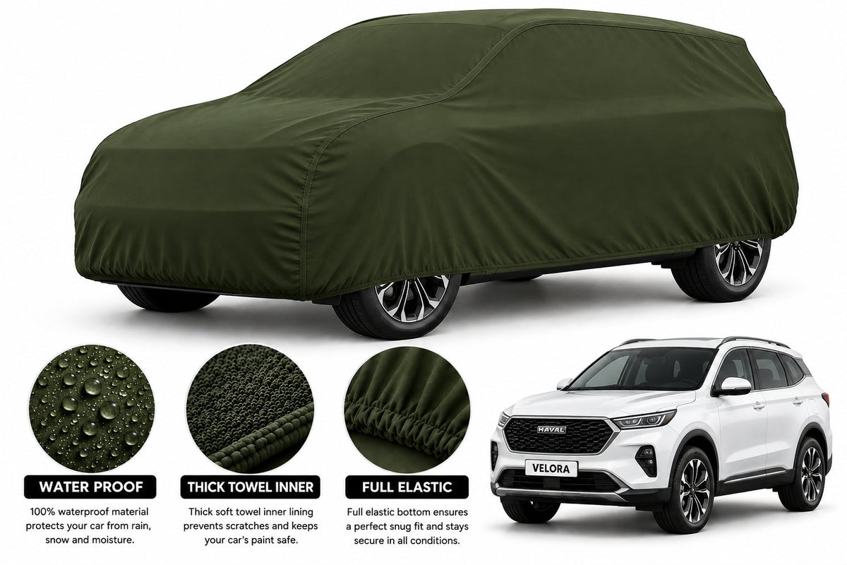 Haval H6 car cover in Green — Veloura waterproof microfiber