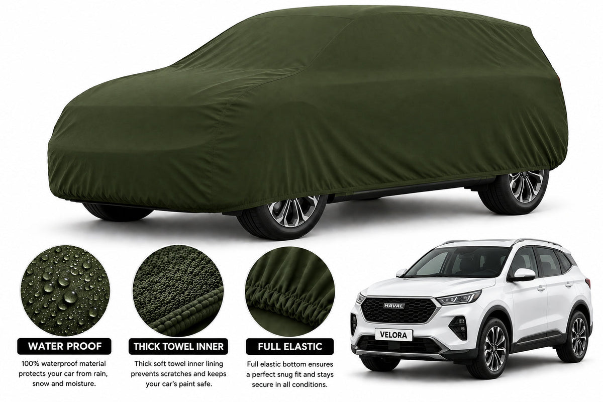 Haval Jolion car cover in Green — Veloura waterproof microfiber