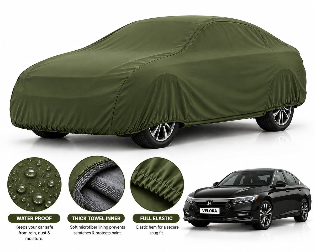 Honda Accord car cover in Green — Veloura waterproof microfiber