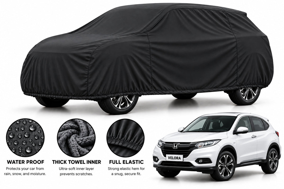 Honda Vezel car cover in Black — Veloura waterproof microfiber