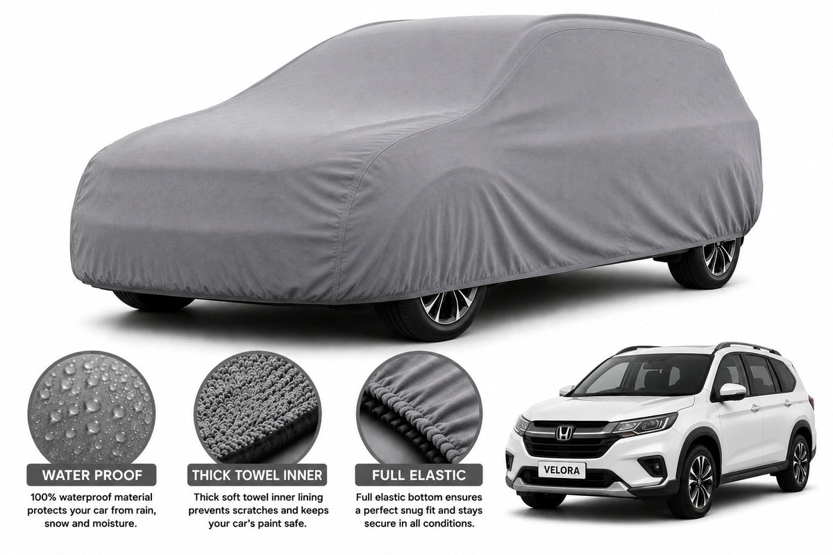 Honda BRV car cover in Grey — Veloura waterproof microfiber
