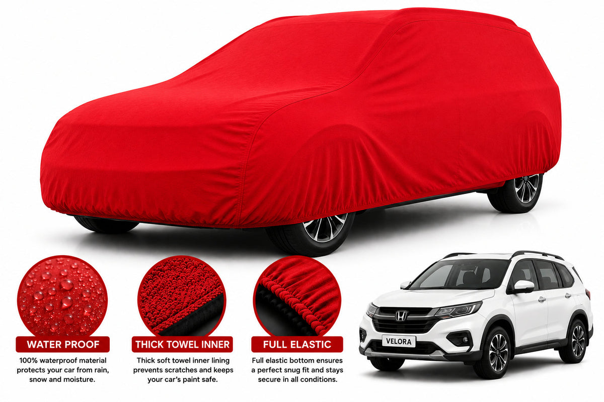 Honda BRV car cover in Red — Veloura waterproof microfiber