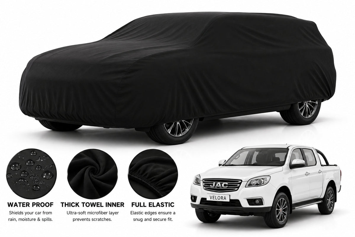 JAC T6 Hunter car cover in Black — Veloura waterproof microfiber