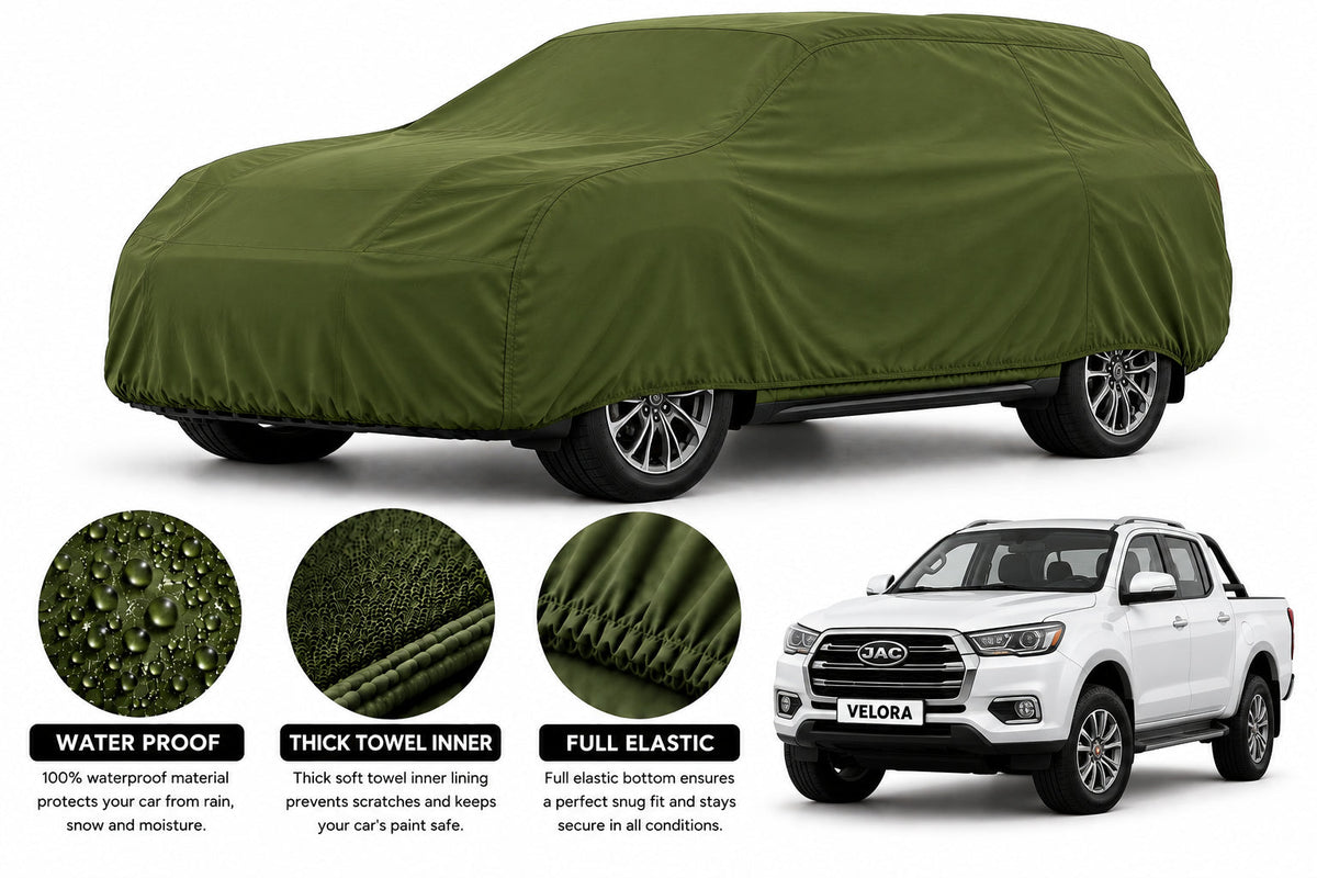 JAC T6 Hunter car cover in Green — Veloura waterproof microfiber
