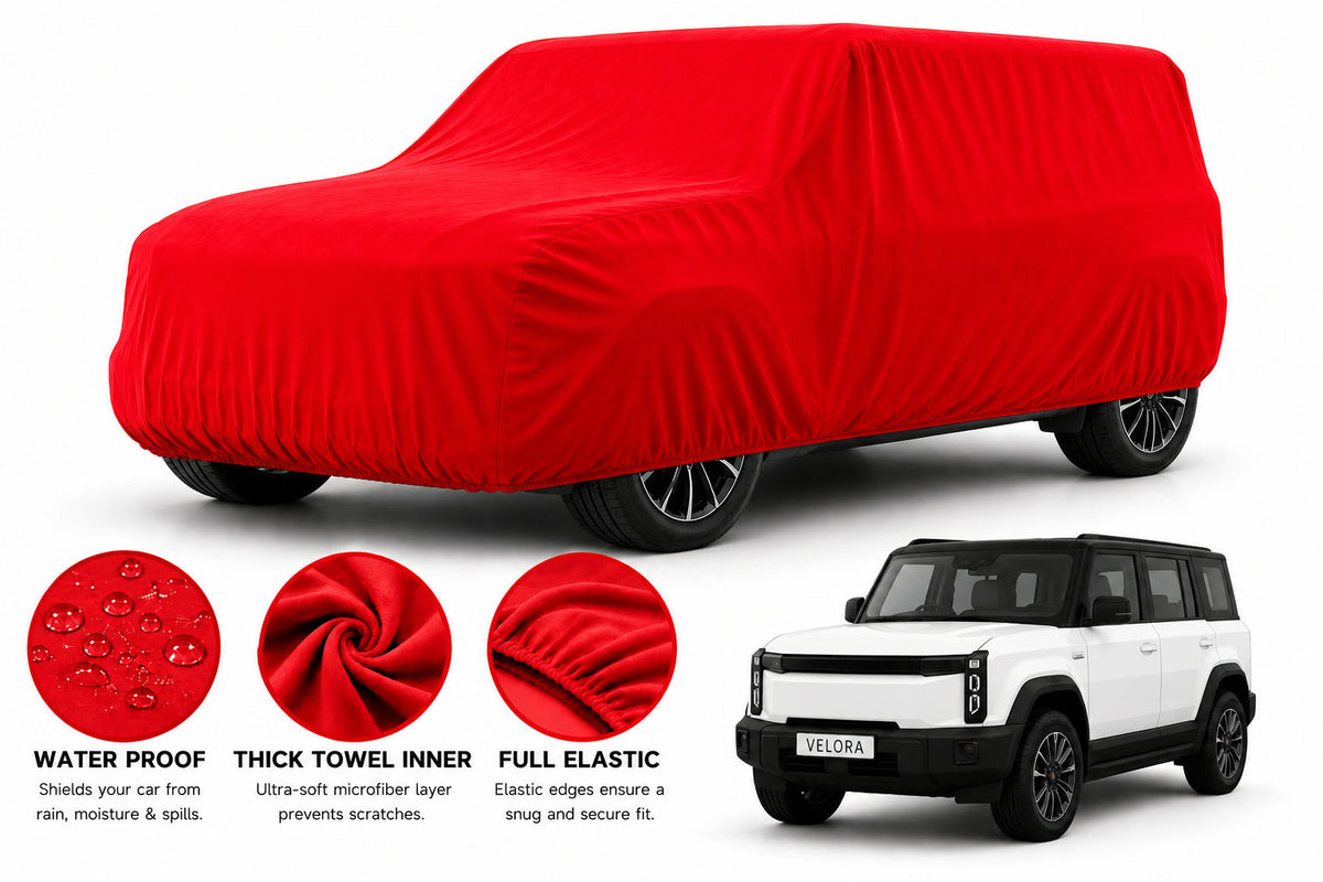 Jaecoo J6 car cover in Red — Veloura waterproof microfiber