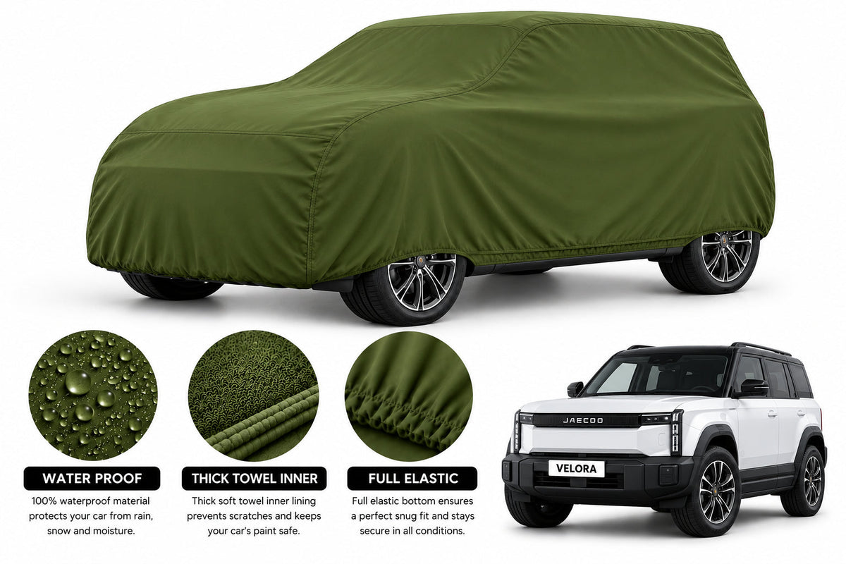 Jaecoo J6 car cover in Green — Veloura waterproof microfiber