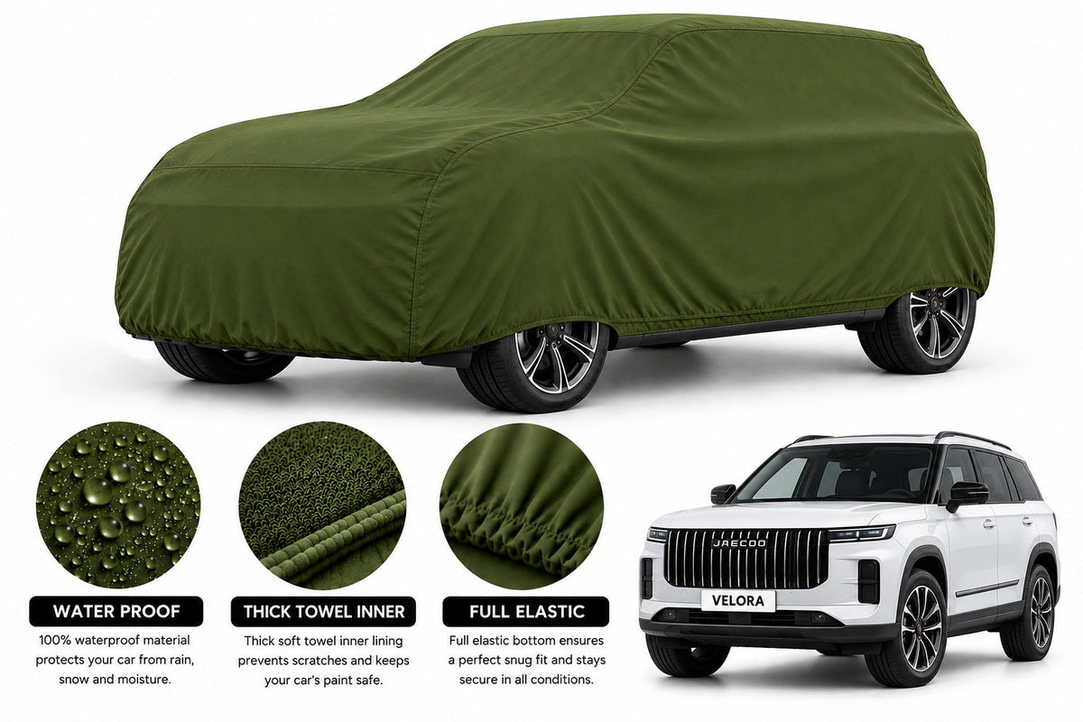 Jaecoo J7 car cover in Green — Veloura waterproof microfiber