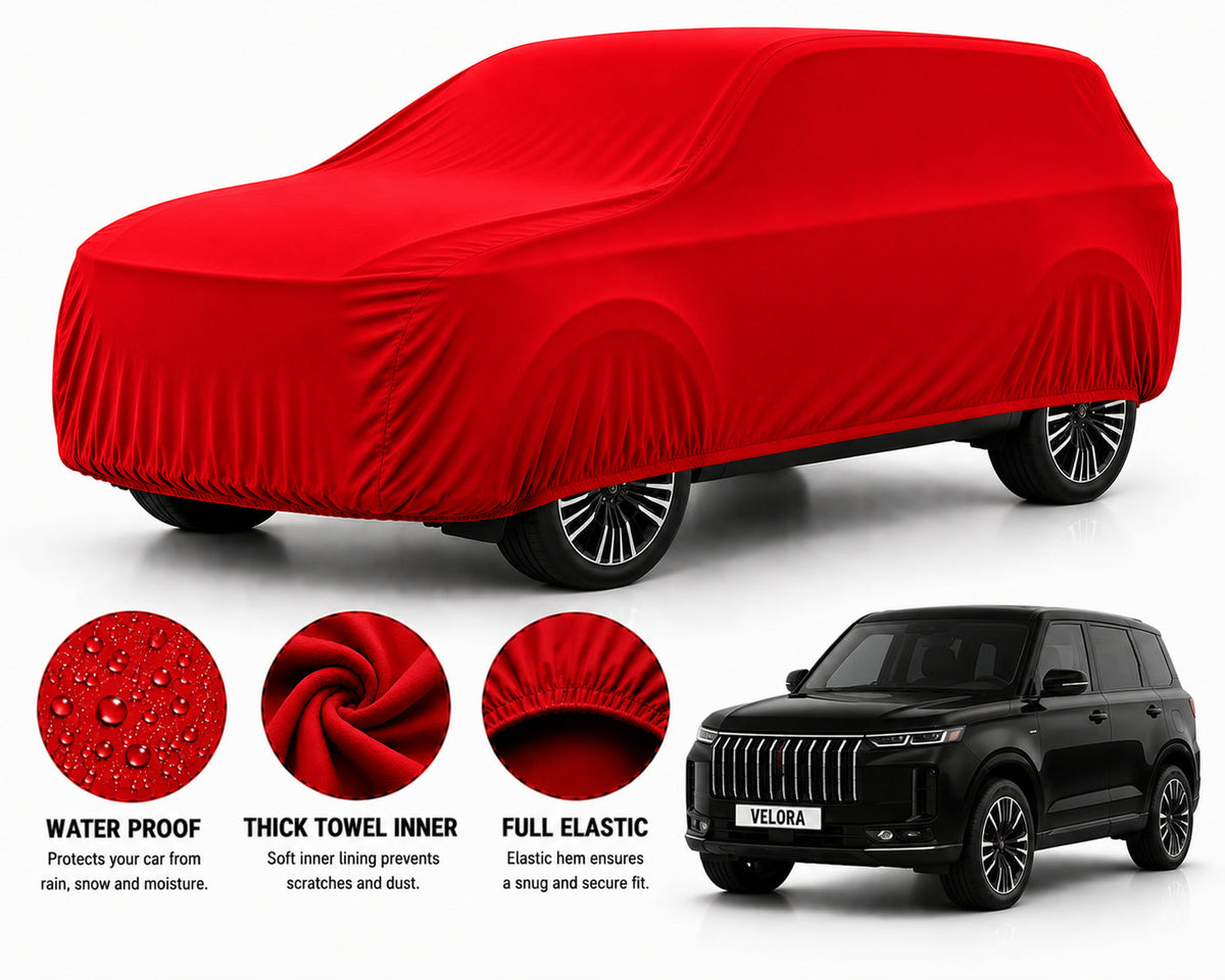 Jaecoo J5 car cover in Red — Veloura waterproof microfiber