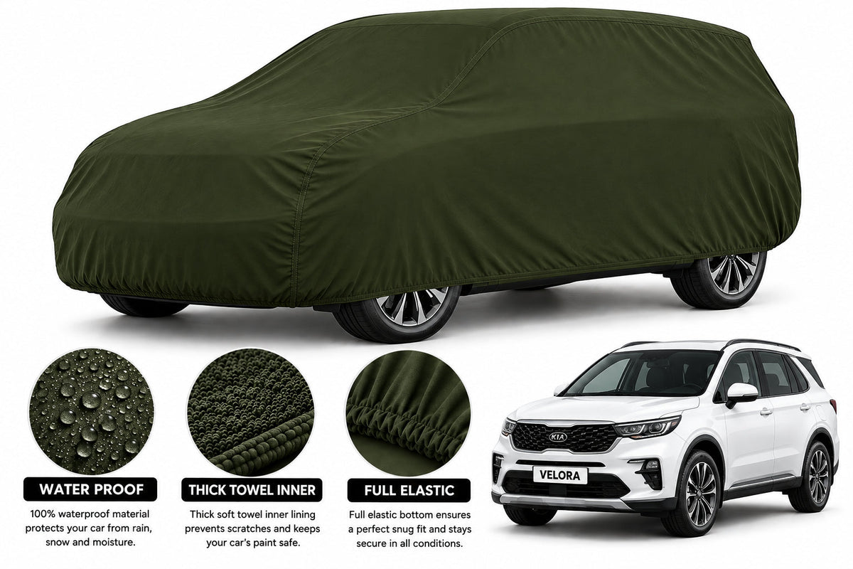 KIA Sorento car cover in Green — Veloura waterproof microfiber