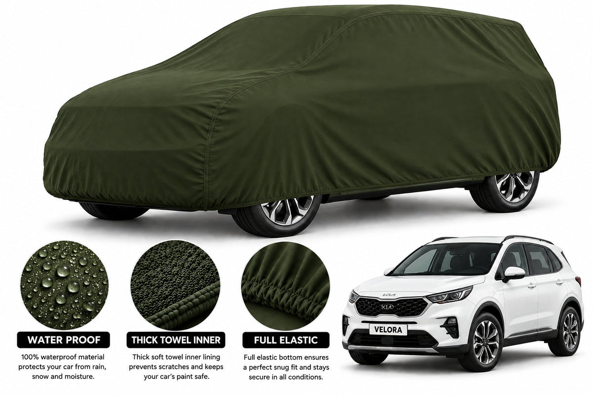 KIA Sportage car cover in Green — Veloura waterproof microfiber