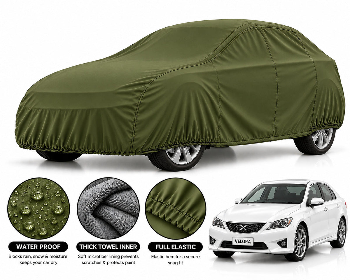 Toyota Mark X car cover in Green — Veloura waterproof microfiber