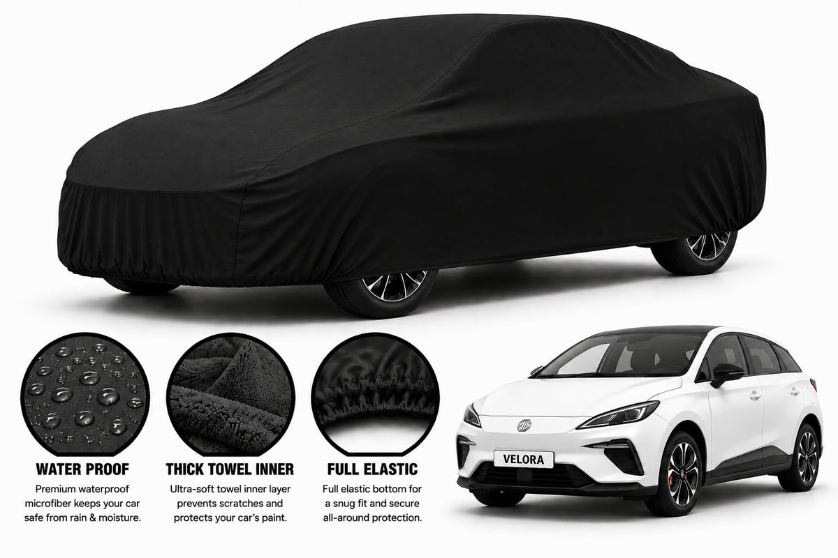 MG 4EV car cover in Black — Veloura waterproof microfiber