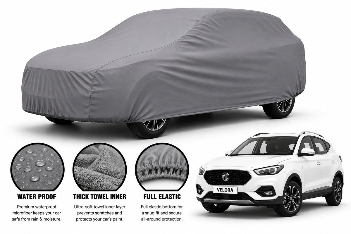 MG ZS car cover in Grey — Veloura waterproof microfiber