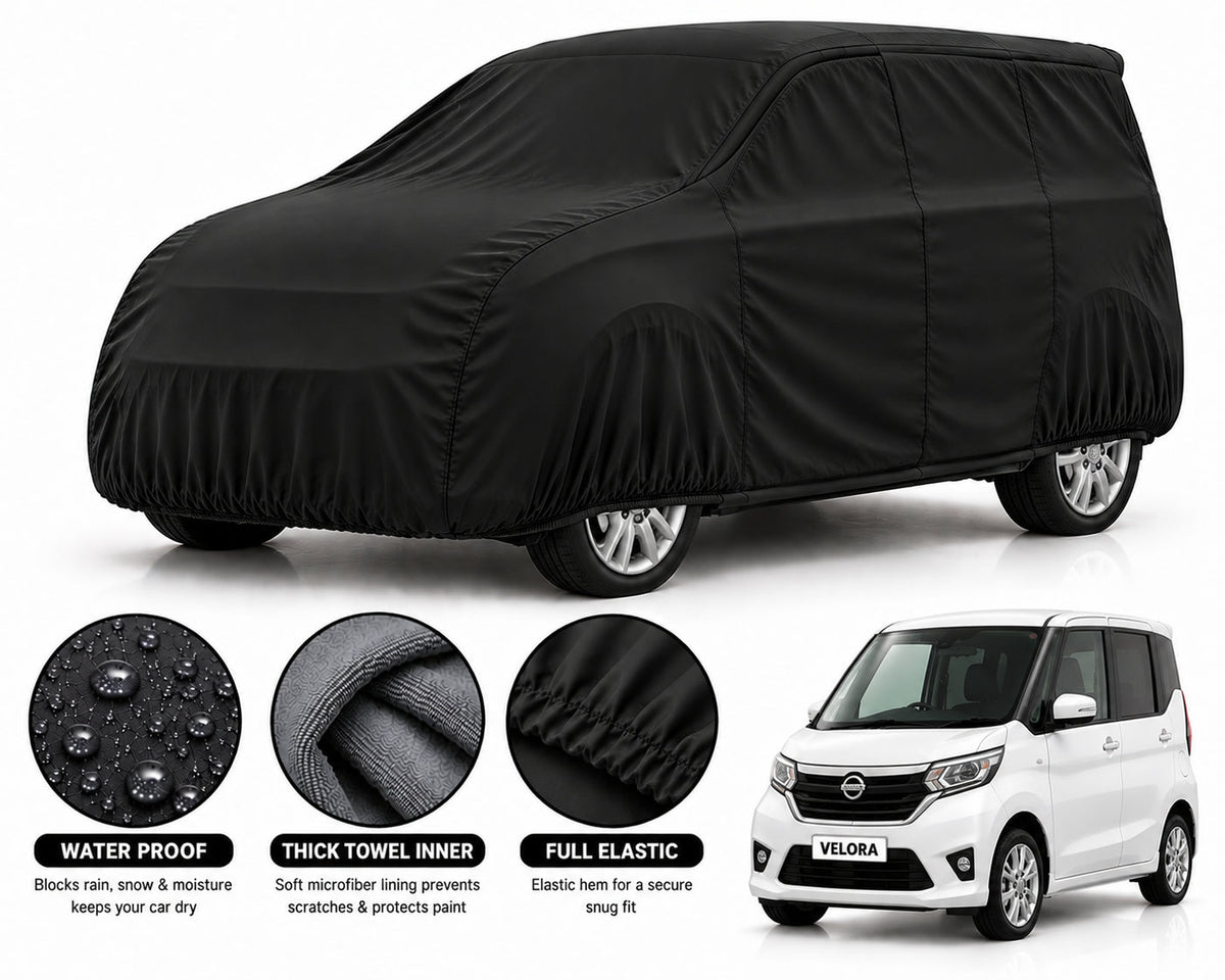 Nissan Dayz car cover in Black — Veloura waterproof microfiber