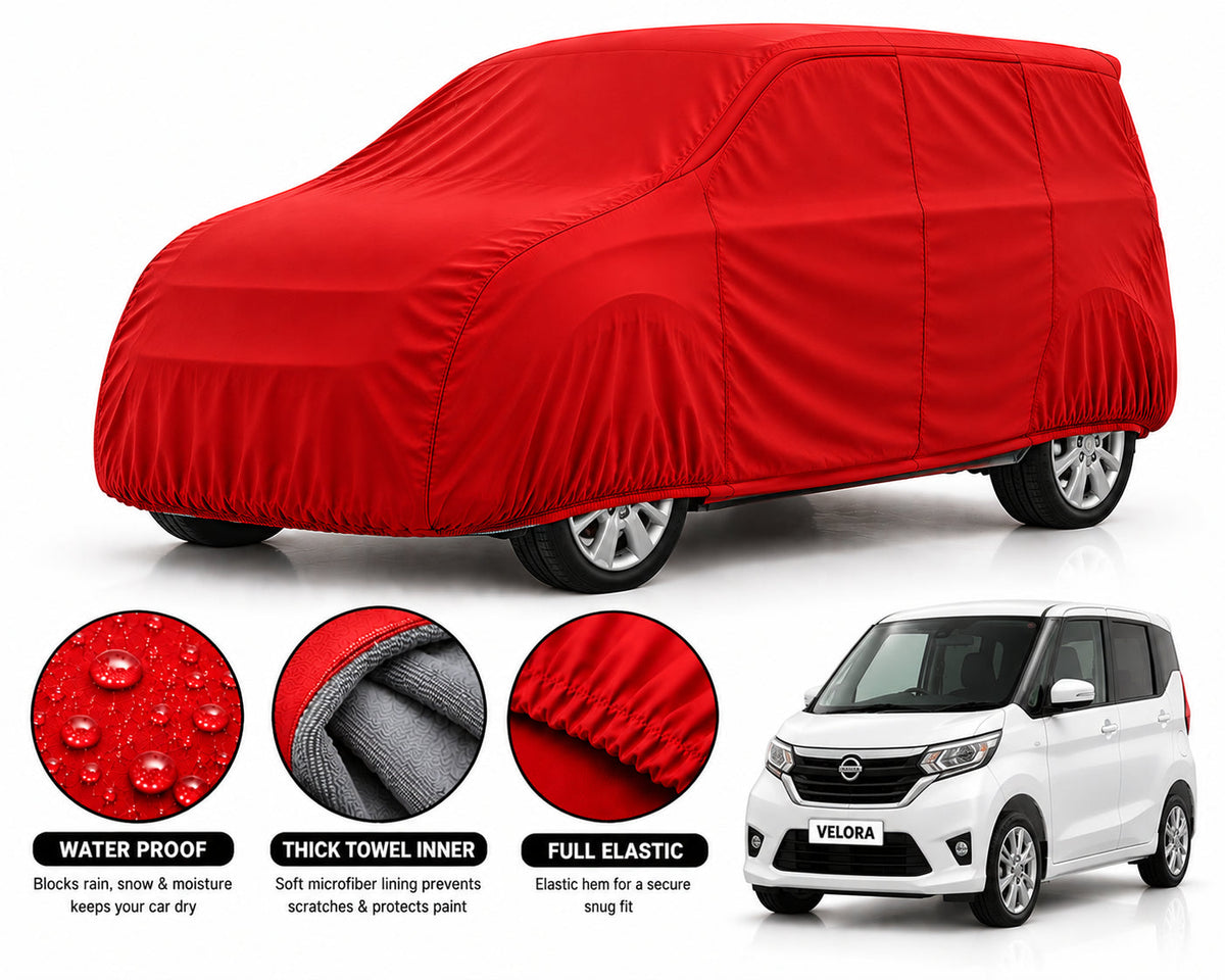 Nissan Dayz car cover in Red — Veloura waterproof microfiber