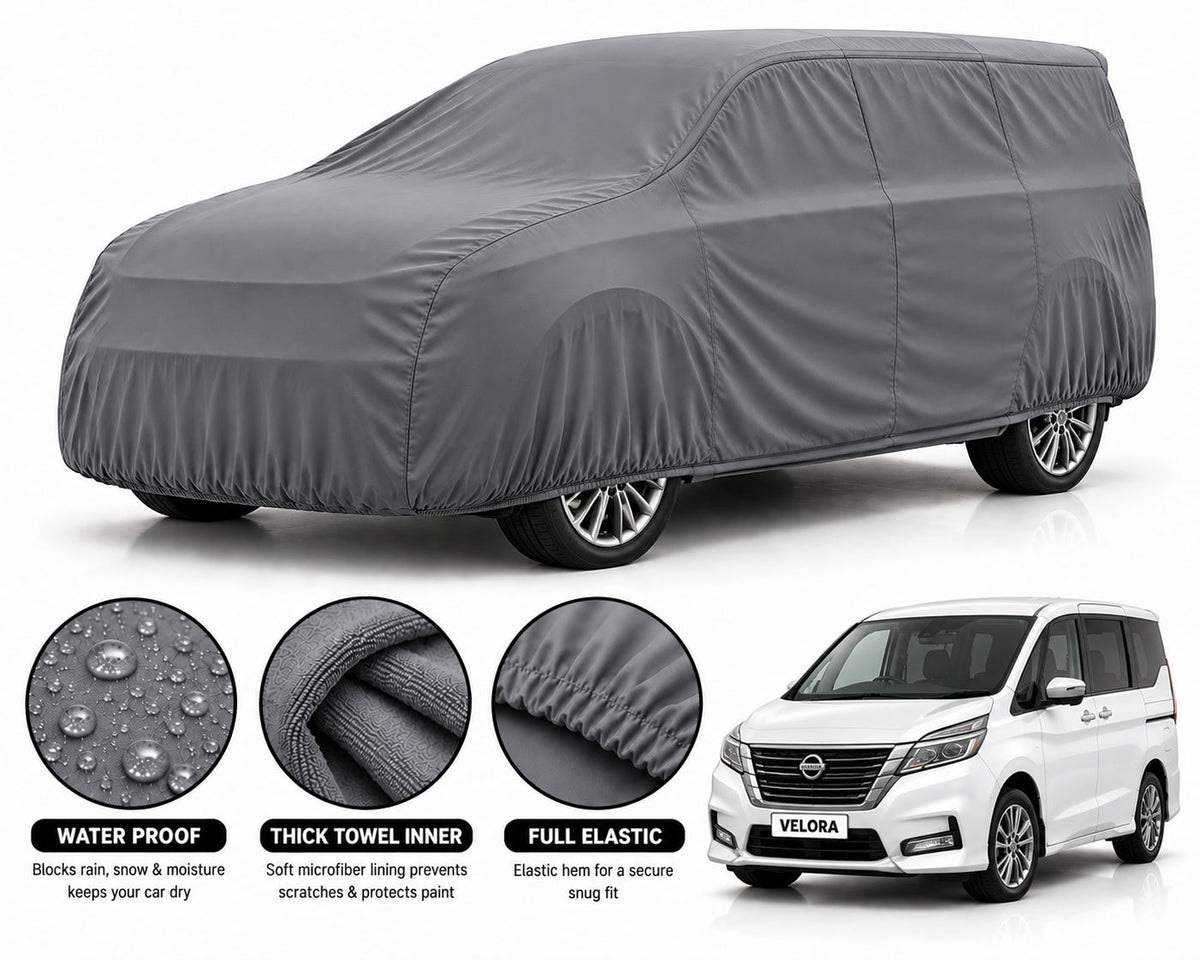 Nissan Serena car cover in Grey — Veloura waterproof microfiber