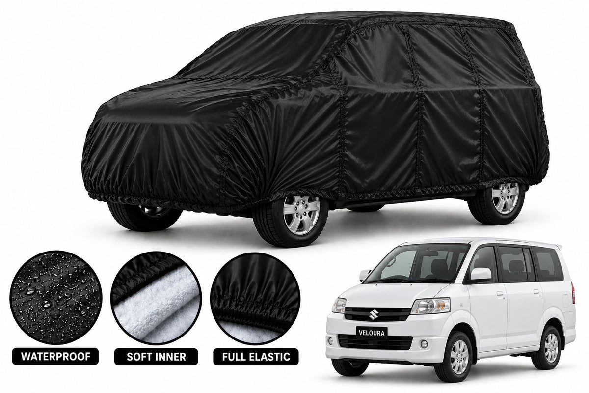 Suzuki APV car cover in Black — Veloura waterproof parachute