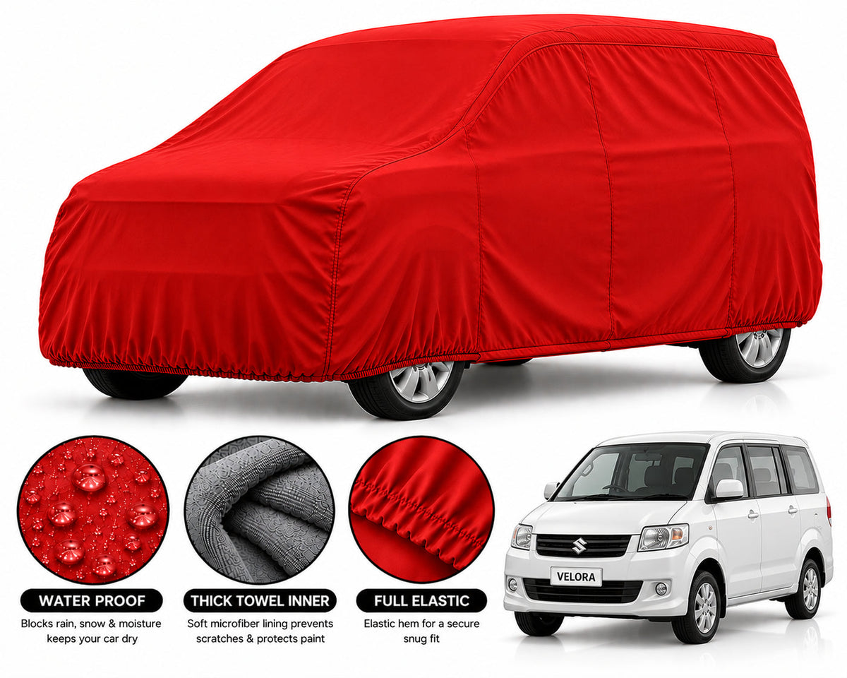 Suzuki APV car cover in Red — Veloura waterproof microfiber