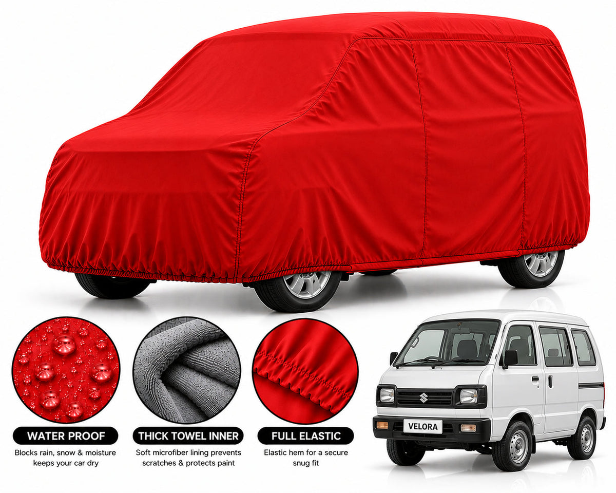 Suzuki Bolan car cover in Red — Veloura waterproof microfiber