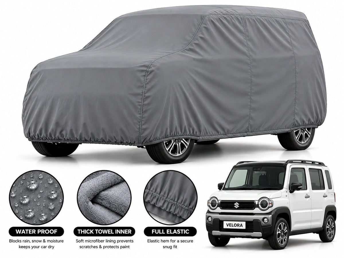 Suzuki Hustler car cover in Grey — Veloura waterproof microfiber
