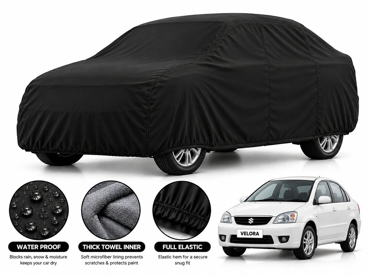 Suzuki Liana car cover in Black — Veloura waterproof microfiber