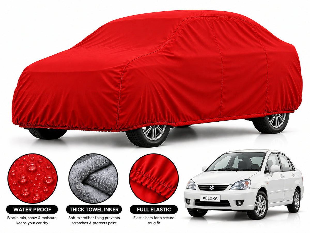 Suzuki Liana car cover in Red — Veloura waterproof microfiber