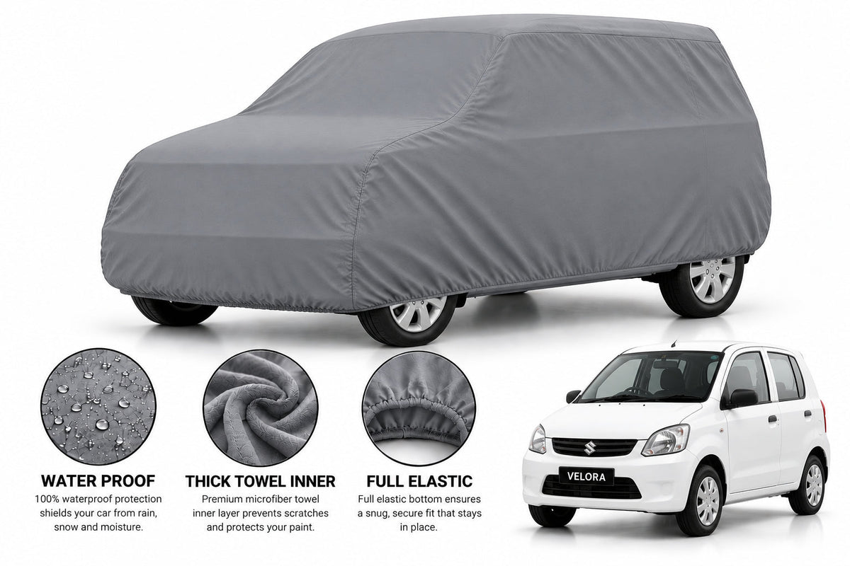 Suzuki New Cultus car cover in Grey — Veloura waterproof microfiber