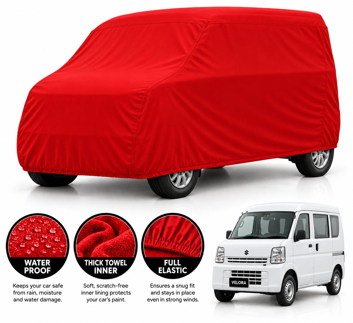 Suzuki Every car cover in Red — Veloura waterproof microfiber