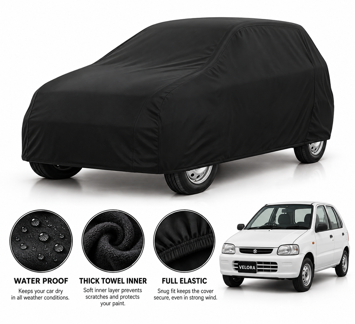 Suzuki Old Alto Microfiber Anti Scratch & Anti Swirls Water Resistant Top Cover